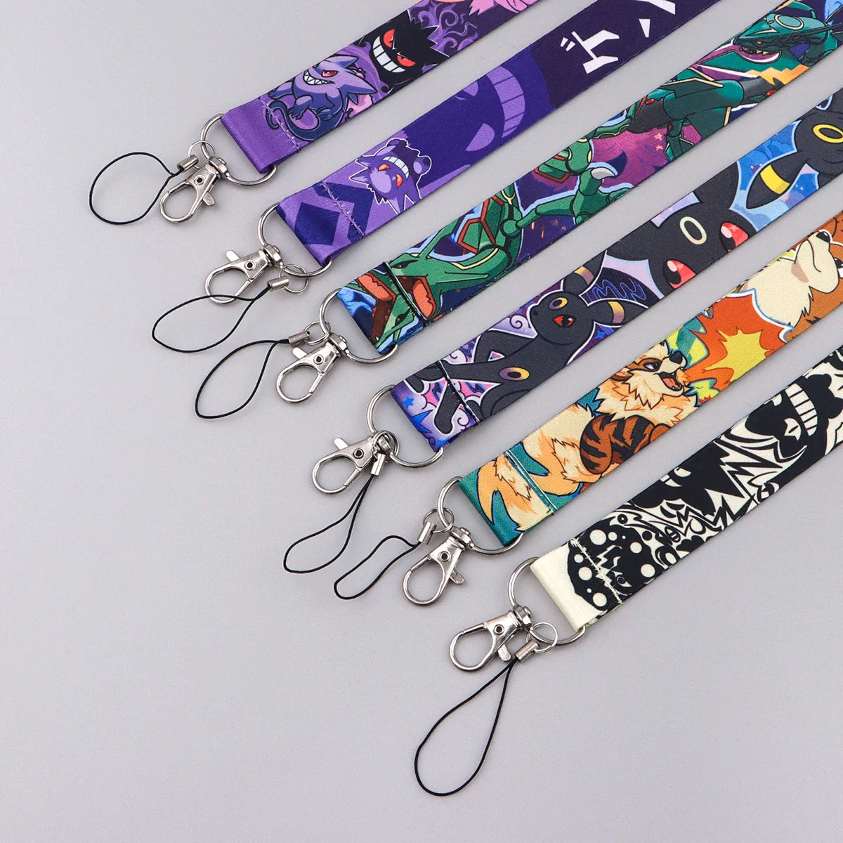 Anime Gengar Lanyard for Keys – Cartoon ID Card, Mobile Phone Strap, USB Badge Holder, DIY Keychain Gift