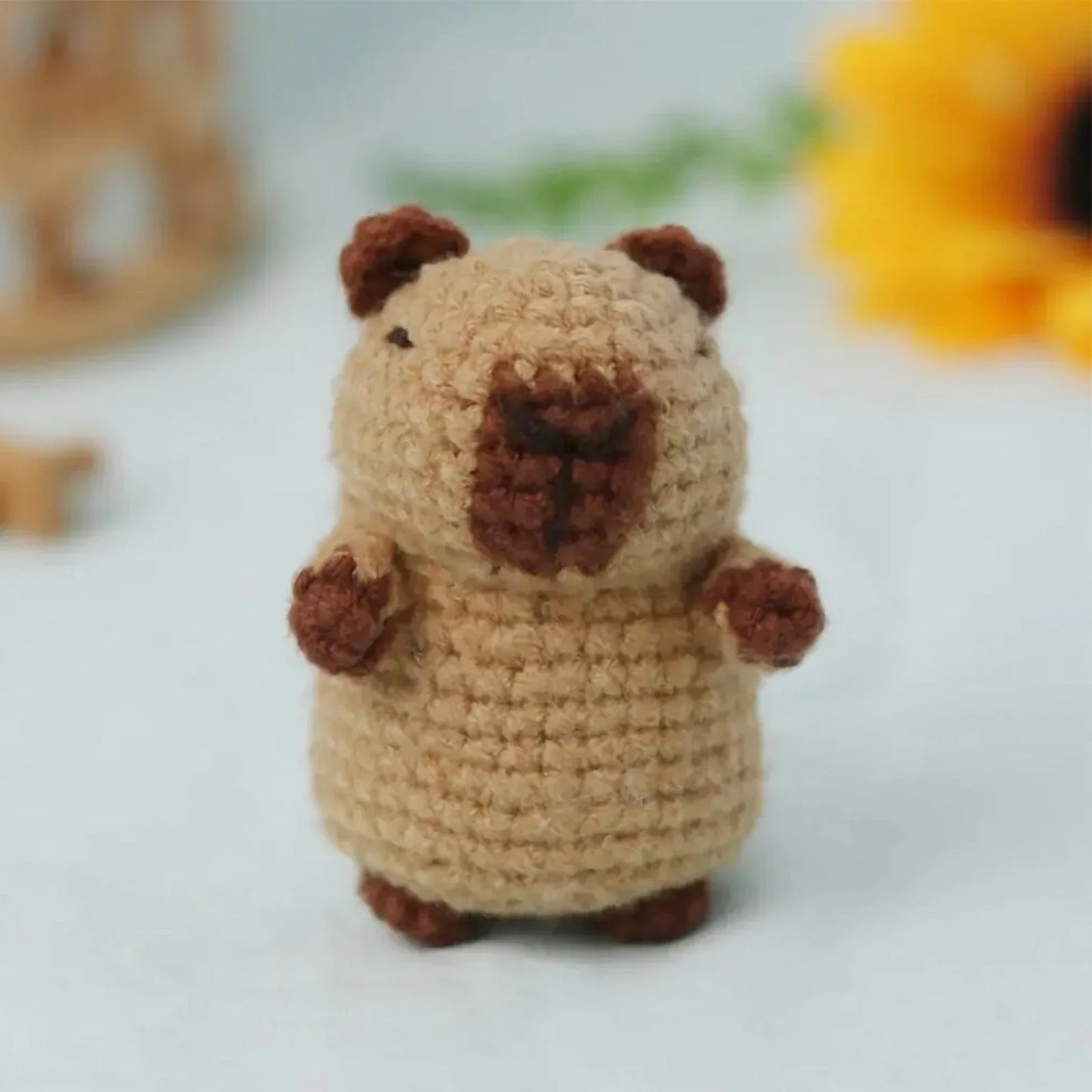 Capybara Crochet Kit – Cute Animal Crochet Set for Beginners, Perfect Christmas Gift for Craft Lovers