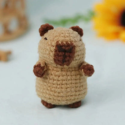 Capybara Crochet Kit – Cute Animal Crochet Set for Beginners, Perfect Christmas Gift for Craft Lovers