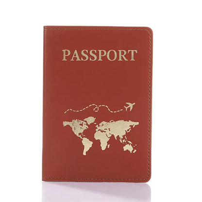 World Map Lover Passport Cover – Hot Stamping Travel Passport Holder Case for Men & Women, Fashion Wedding Gift Organizer