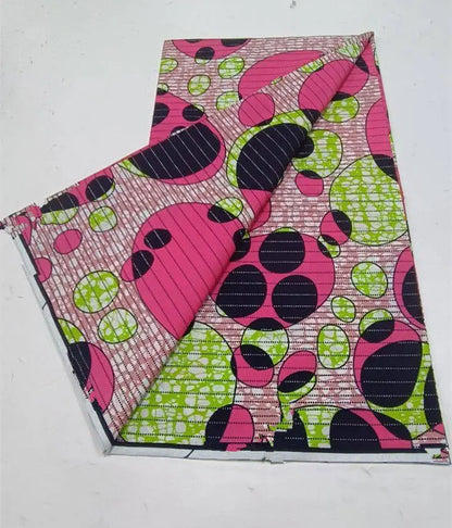 African Wax Print Fabric 6 Yards - Ghana Kente Design Ankara Kitenge Pagne