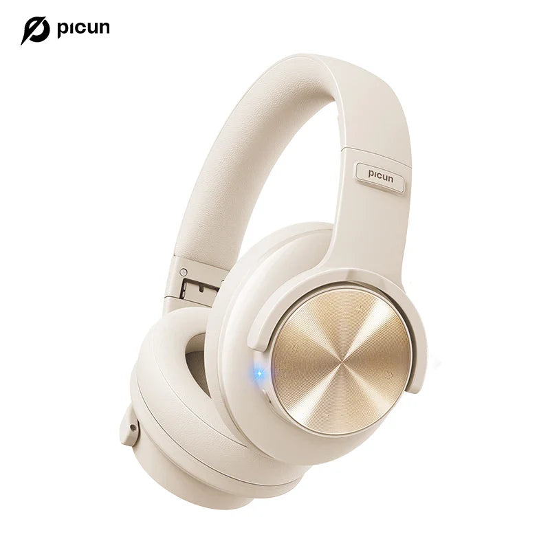 Picun B8 Bluetooth Headphones - 120H Playtime, Wireless Over-Ear Headset, 3EQ Mode, Low Latency, Hands-Free Calls