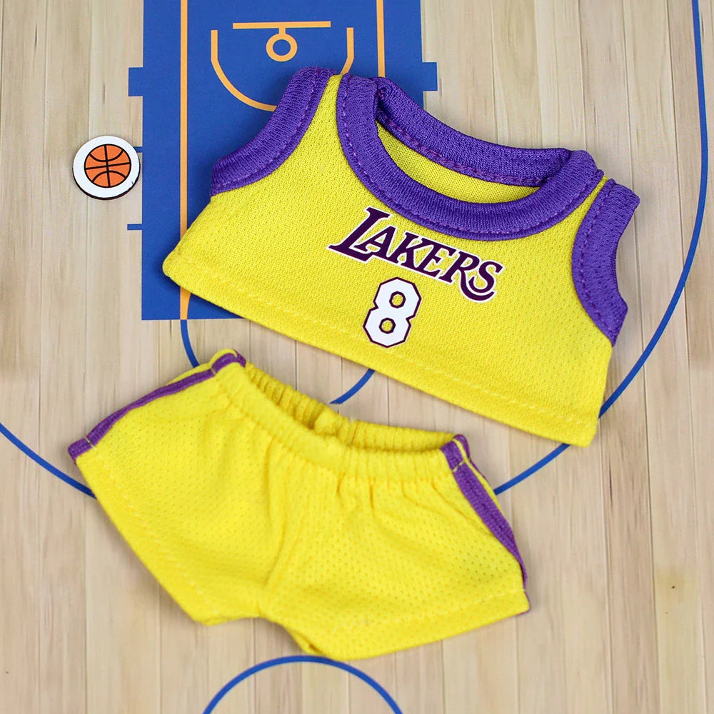 17cm Mini Labubu Doll Clothes – Outfit Accessories for Basketball Player, Labubu Idol V2 Athlete Clothing Gift