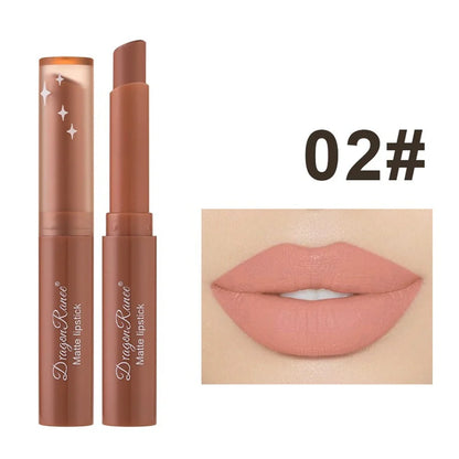 Nude Matte Waterproof Lipstick – Long-Lasting Velvet Red Lipsticks for Women, Non-Fading Lip Makeup