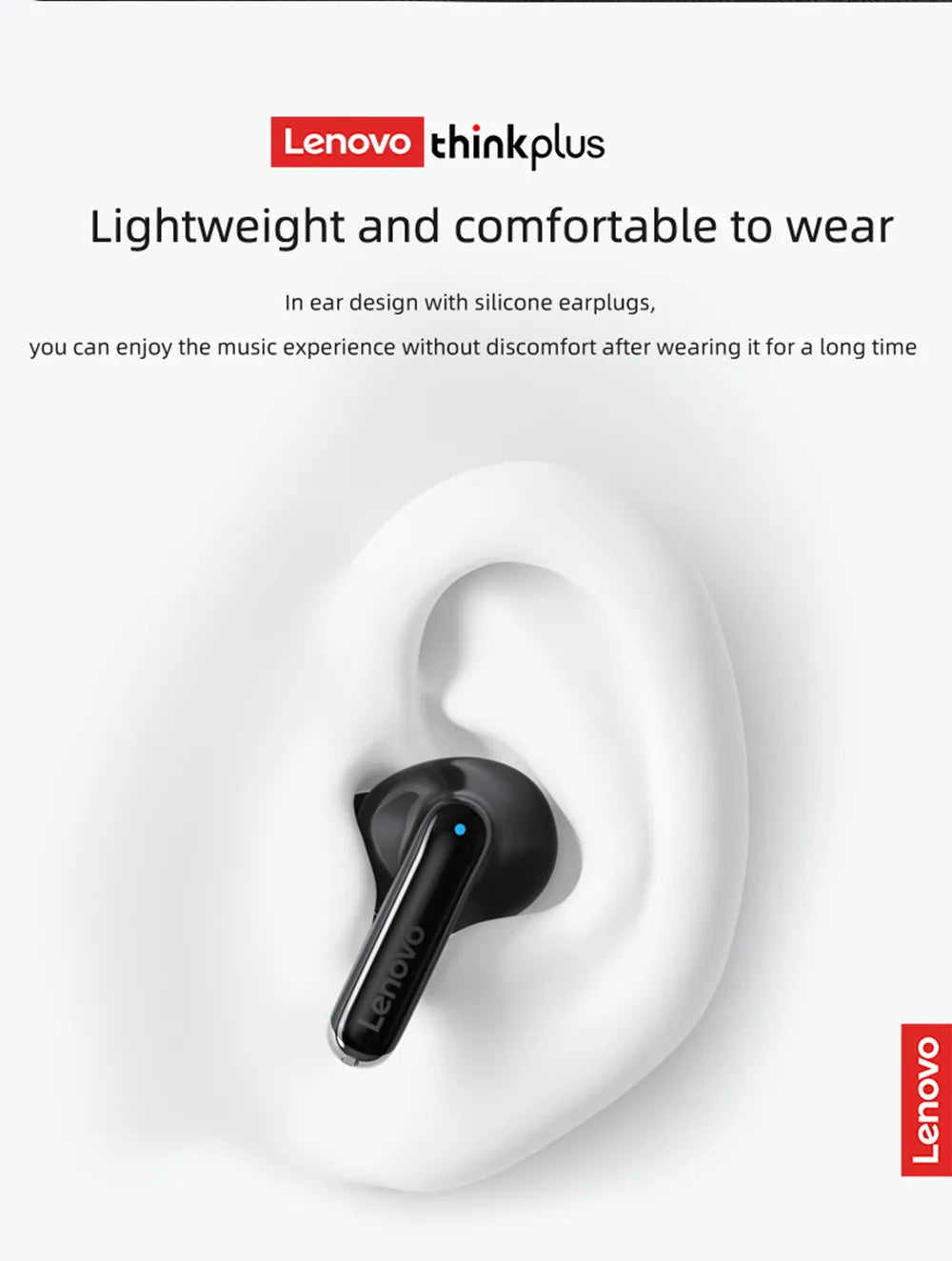 Lenovo XT88 TWS Wireless Earphones – Bluetooth 5.3, Dual MIC, Stereo Bass HIFI, Noise-Reducing Touch Control Earbuds