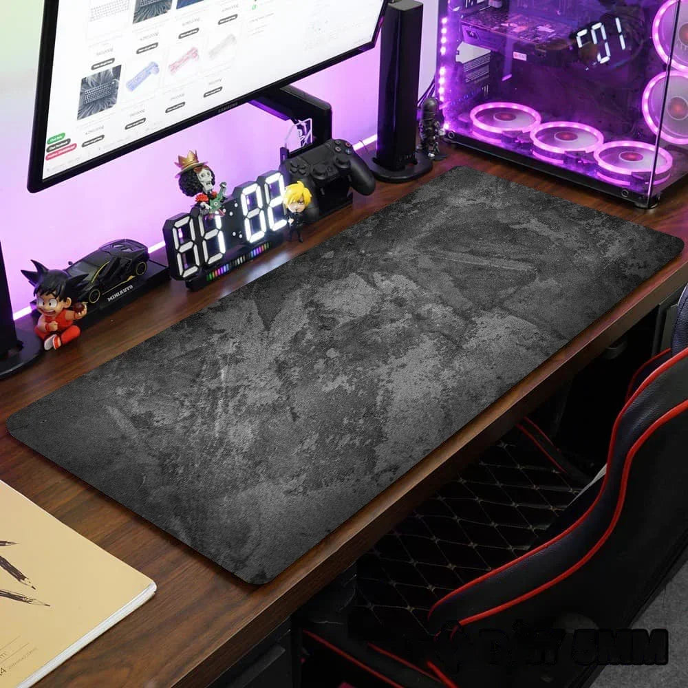 Large 900x400mm XXL Overlock Desk Mat – Grey Gaming Mouse Pad & Keyboard Mat for Desktop Accessories