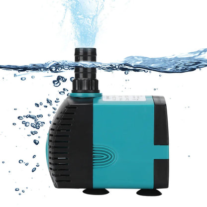 Ultra-Quiet 3-60W Submersible Water Fountain Pump - Filter for Fish Pond & Aquarium, EU/US 220V-240V
