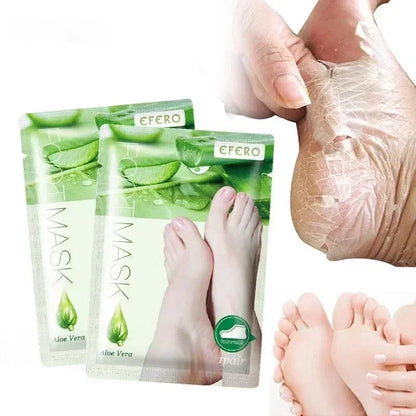 Aloe Vera Foot Mask & Peeling Socks – Exfoliating Scrub for Legs & Feet, Anti-Crack Heel Treatment, Pedicure Skin Removal Patch