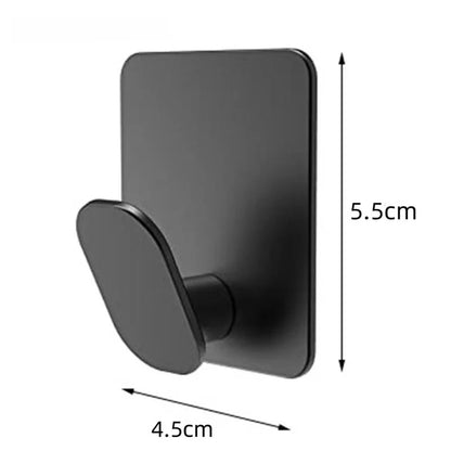 Bathroom Adhesive Wall Hooks - Stainless Steel Multi-Purpose Towel Rack Hooks for Kitchen & Home Storage