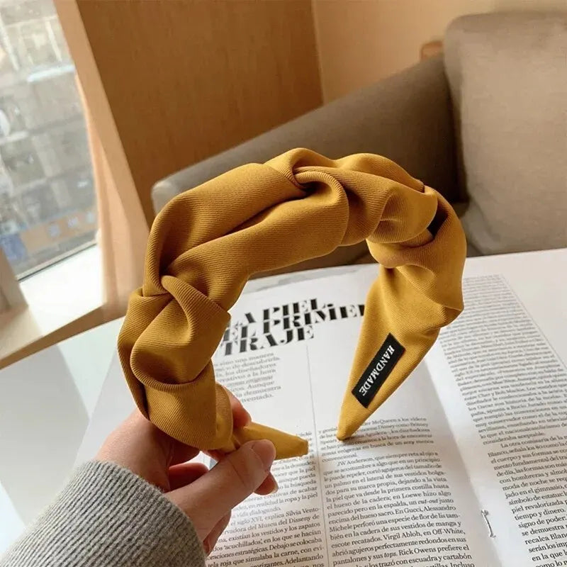 Fashion Flower Hair Hoop Bands for Women & Girls – Solid Color Wide Headbands, Designer Hair Accessories & Headwear
