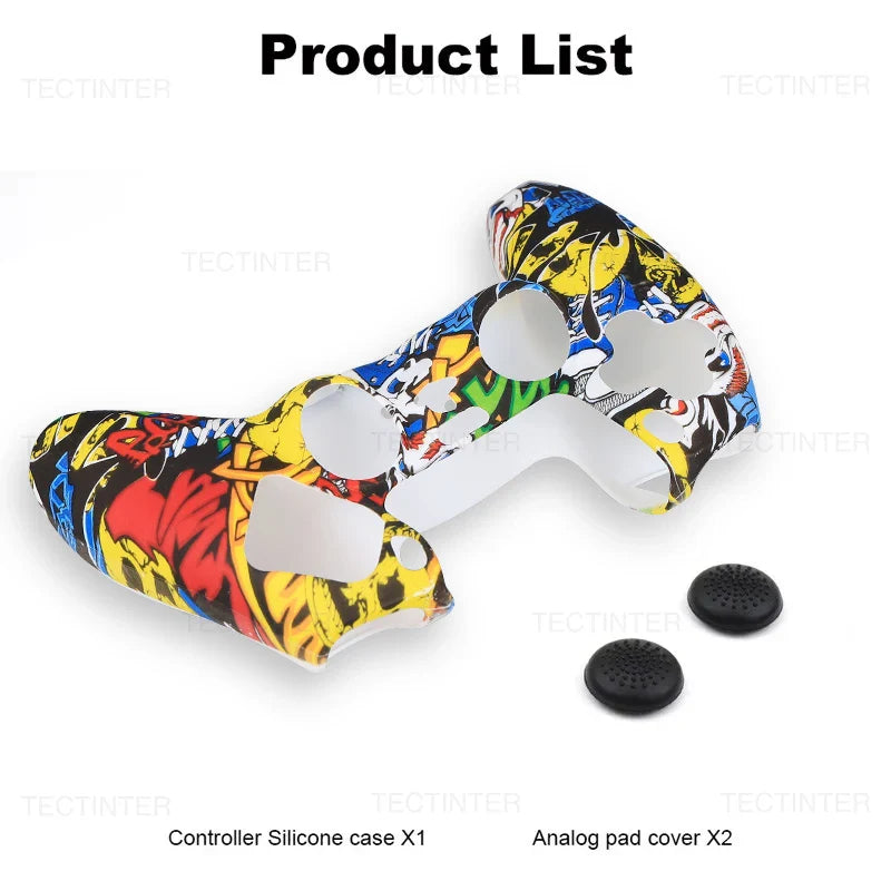 Protective Silicone Cover for PS5 Controller - Anti-Slip Skin Case with Thumb Grips for PlayStation 5 Slim Gamepad