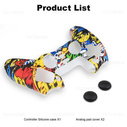 Protective Silicone Cover for PS5 Controller - Anti-Slip Skin Case with Thumb Grips for PlayStation 5 Slim Gamepad