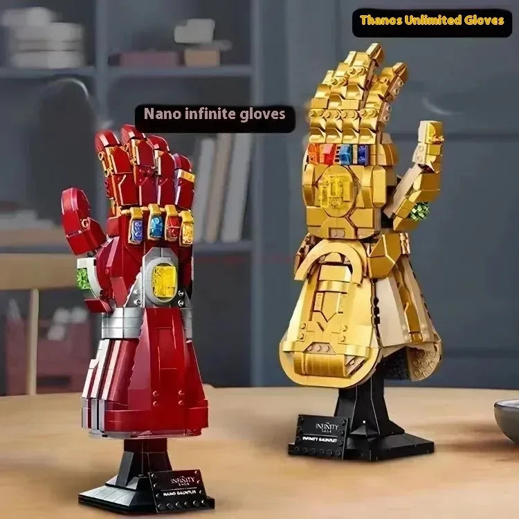 Marvel 32cm Iron Man Nano Gauntlet Building Blocks – Thanos Infinity Gloves DIY Puzzle Plastic Figure Toy