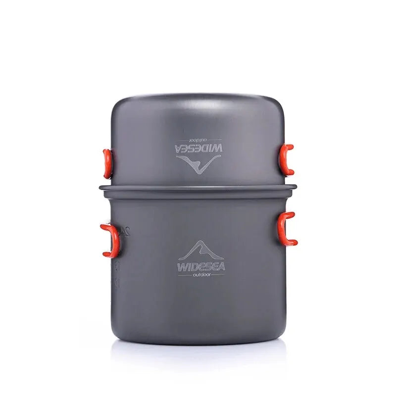 Ultralight Camping Cooking Utensils Set - Widesea Outdoor Tableware Pot Set for Hiking, Picnic, Travel, & Tourist Adventures - Durable Dishes Supplies Equipment