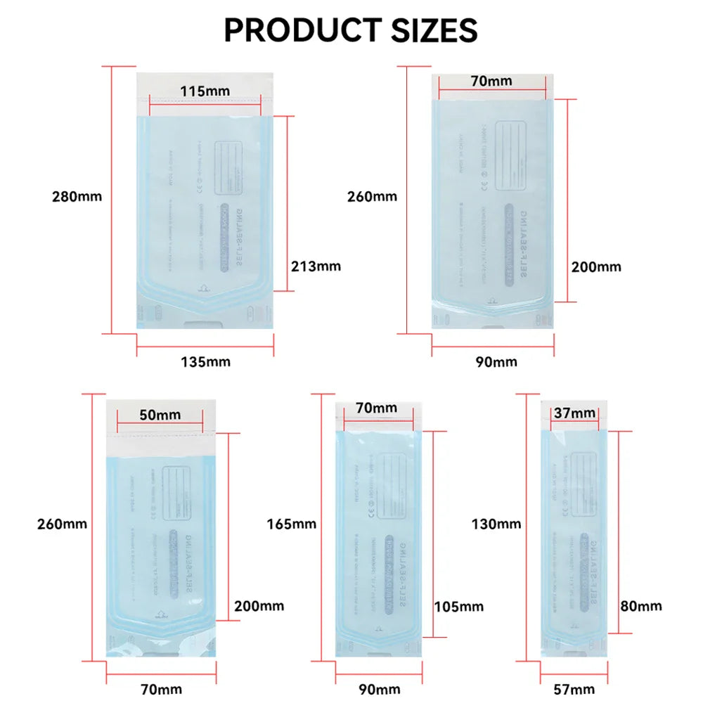 MAMBA Disposable Self-Sealing Sterilization Pouches – 10/20PCS Self-Adhesive Clean Bags for Tattoo Supplies