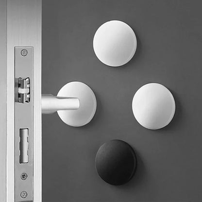5/10pc White Rubber Door Stops — Self-Adhesive Wall Protectors & Non-Slip Bumper Guards