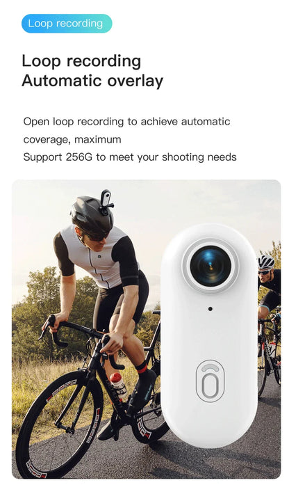 4K Bodycam Action Camera — Mini Full HD Sports Bike & Motorcycle Helmet/Handlebar Camera with WiFi and Long-Lasting Battery