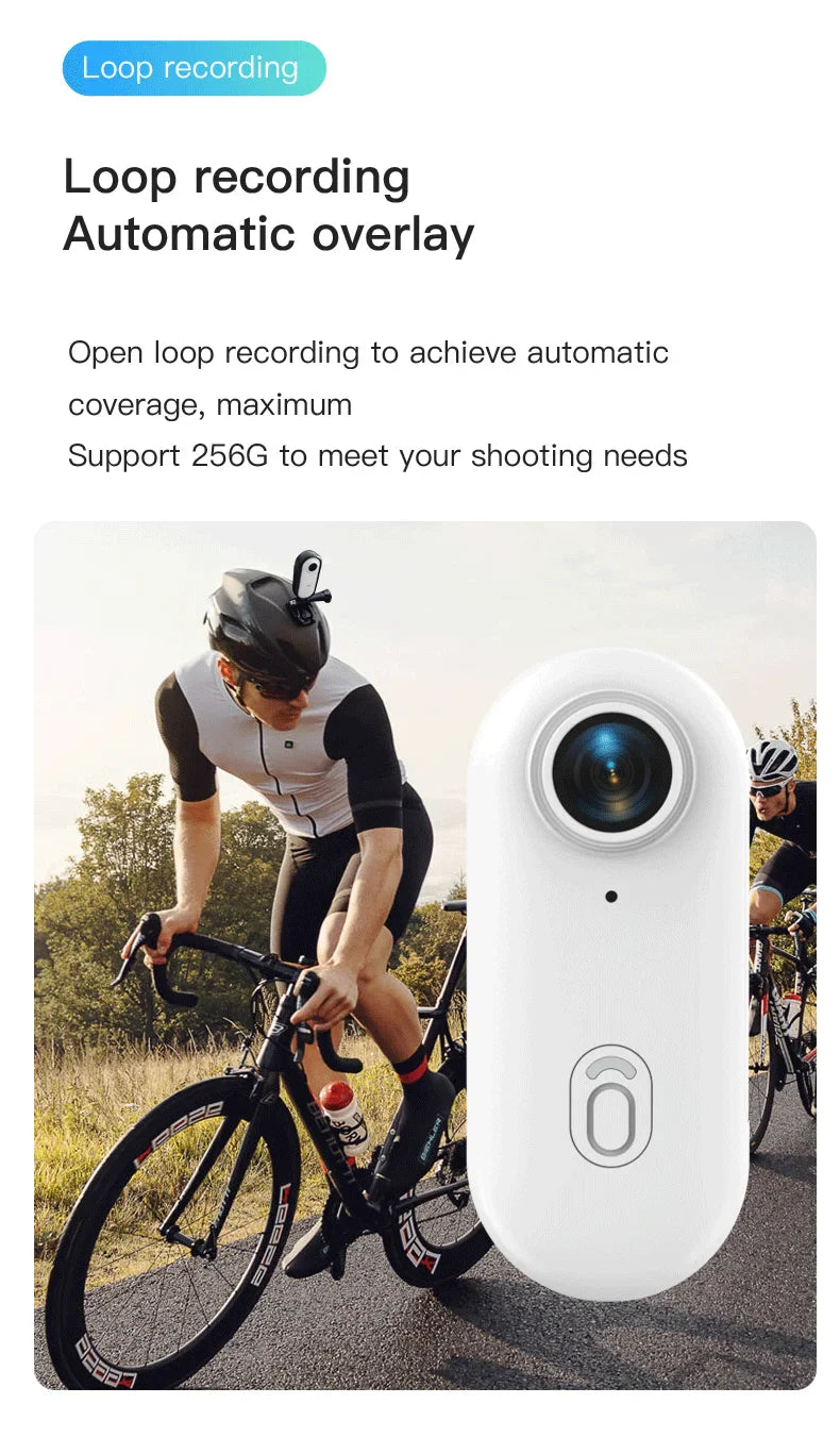 Pocket 4K Mini Magnetic Camera – Wearable Waterproof WiFi Cam for Cycling, Vlogging & Home Use