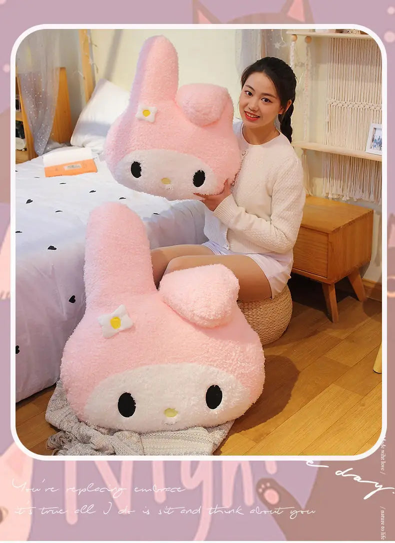 Sanrio My Melody & Kuromi Plush Dolls – Cute Soft Stuffed Animal Pillow, Cartoon Plush Toy for Girls’ Birthday & Christmas Gifts