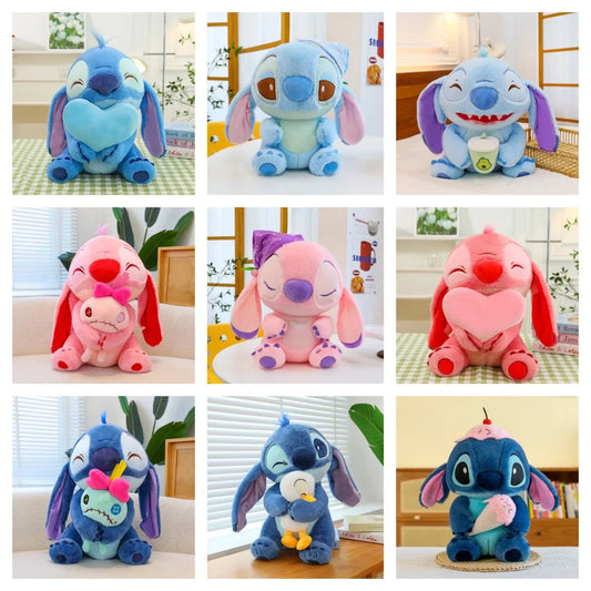 Big Size Disney Stitch Holding Duck Plush – Cute Hugging Doll Pillow Toy for Kids & Xmas Gifts