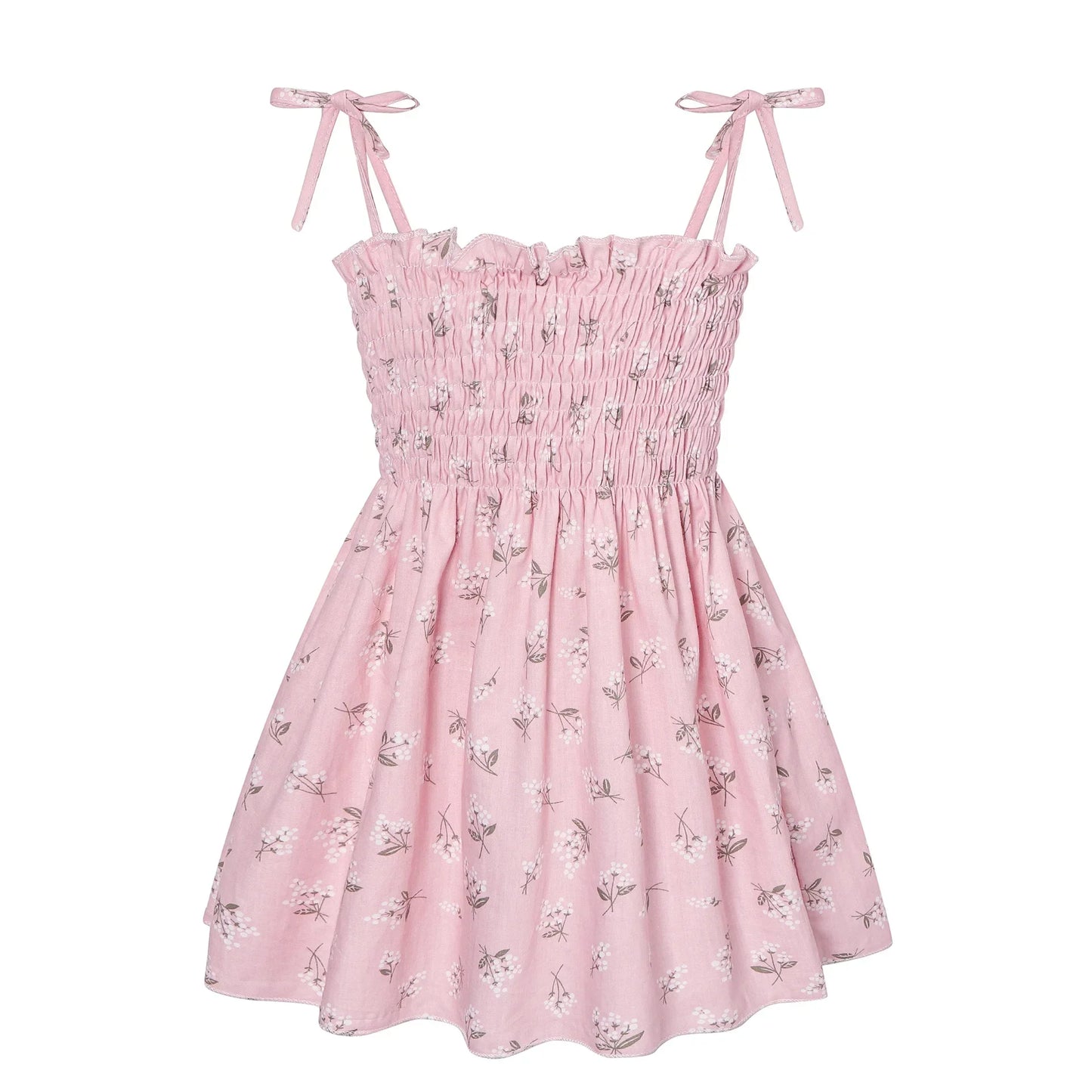 Summer Girls Princess Beach Dress – Strapless Floral Sleeveless Party & Casual Toddler Dress for Ages 1-6 Years