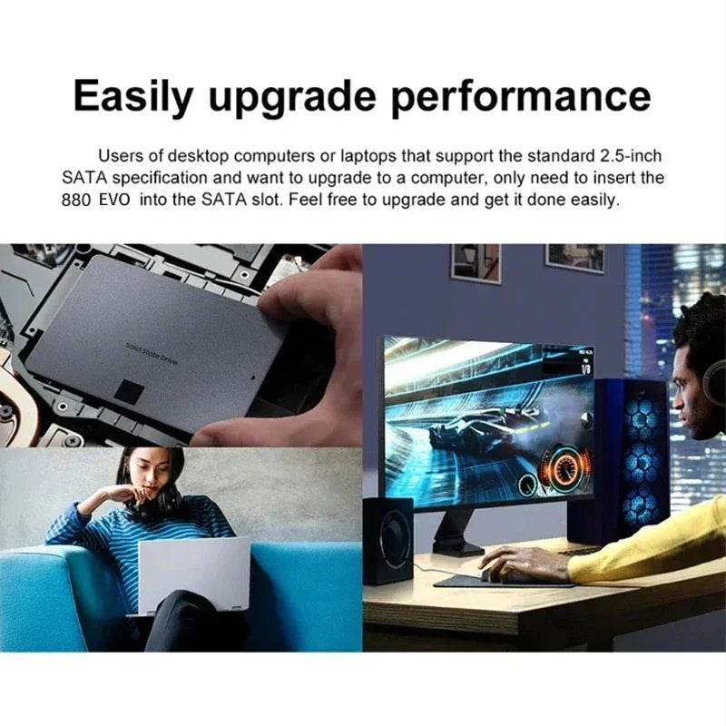 Lenovo 880 EVO SSD 1TB/2TB/4TB – Internal Solid State Drive SATA 3.0 for Laptop, Desktop, PC, PS4 & PS5