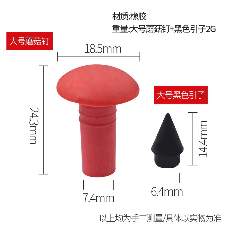 Universal Mushroom Tubeless Tire Repair Kit — Red & Black 7mm/8mm Rubber Plugs for Car Tire Repair