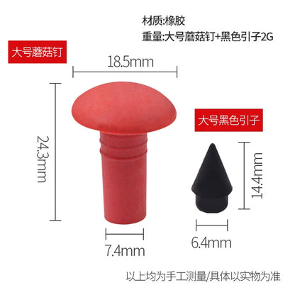 Universal Mushroom Tubeless Tire Repair Kit — Red & Black 7mm/8mm Rubber Plugs for Car Tire Repair