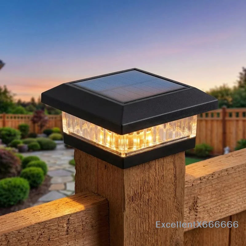 Solar Post Cap Light - IP65 Waterproof LED Outdoor Fence, Deck, Garden & Pathway Lighting