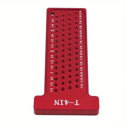 Woodworking Scribe T-Square Ruler – Metric/Inch Aluminum Line Drawing Gauge, Right Angle Protractor for Carpenter Layout