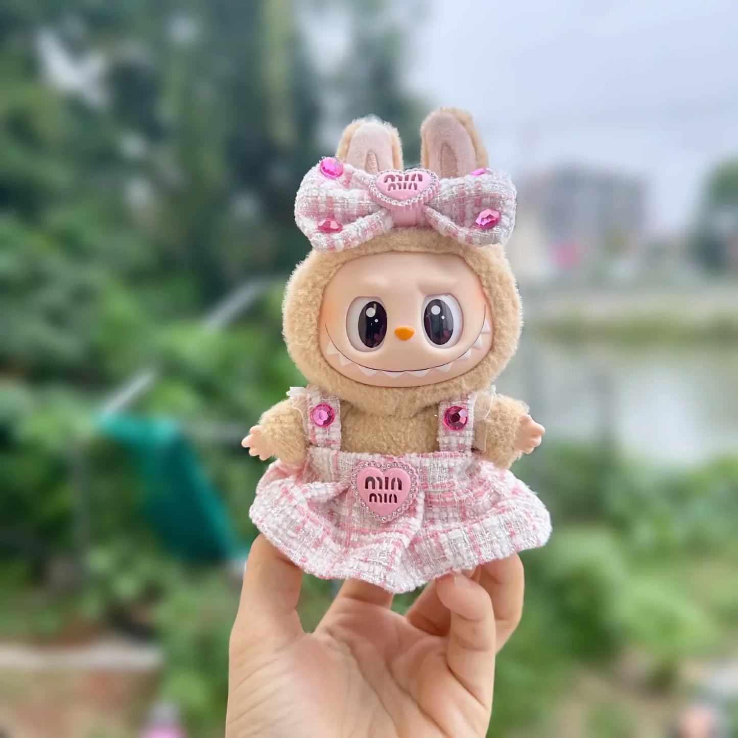 17cm Mini Plush Doll Clothes — Kpop EXO Labubu Idol Outfit Accessories Gift