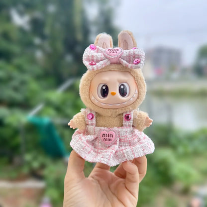 17cm Mini Plush Doll Clothes — Kpop EXO Labubu Idol Outfit Accessories Gift