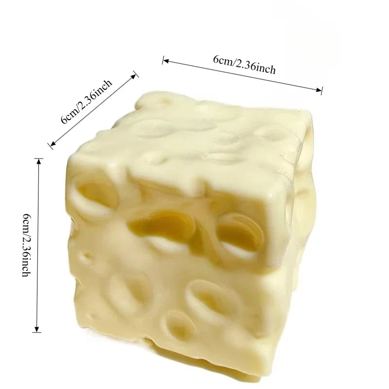 Giant Cheese Squishy Toy - Soft Slow-Rebound Stress Relief Fidget Ball