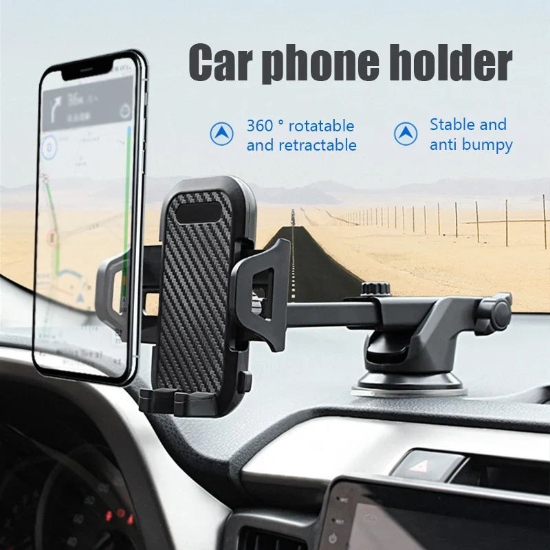 NEW Universal Sucker Car Phone Holder – 360° Windshield & Dashboard Mobile Cell Support Bracket for Smartphones