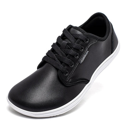 HOBIBEAR Unisex Wide Barefoot Shoes – Zero Drop Minimalist Sneakers for Men & Women, Artificial Leather Trail Walking Shoes