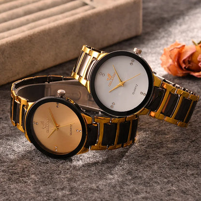 ORLANDO Men's Luxury Watch – Black & Gold Quartz Steel Wristwatch, Exquisite Fashion Relogio Masculino