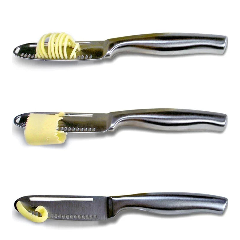 Stainless Steel Butter Knife with Holes: Versatile Cheese & Dessert Cutter - Multi-Purpose Kitchen Tool for Toast, Jam, and Cream