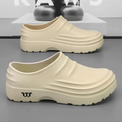 Summer Chef Shoes – Anti-Slip & Oil-Proof Work Slippers, Casual Trendy One-Step Fashion Sports Shoes