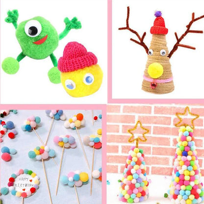 Multi-Size Googly Eyes Craft Kit - Self Adhesive & Sew On Plastic Eyes for Kids Handmade Projects