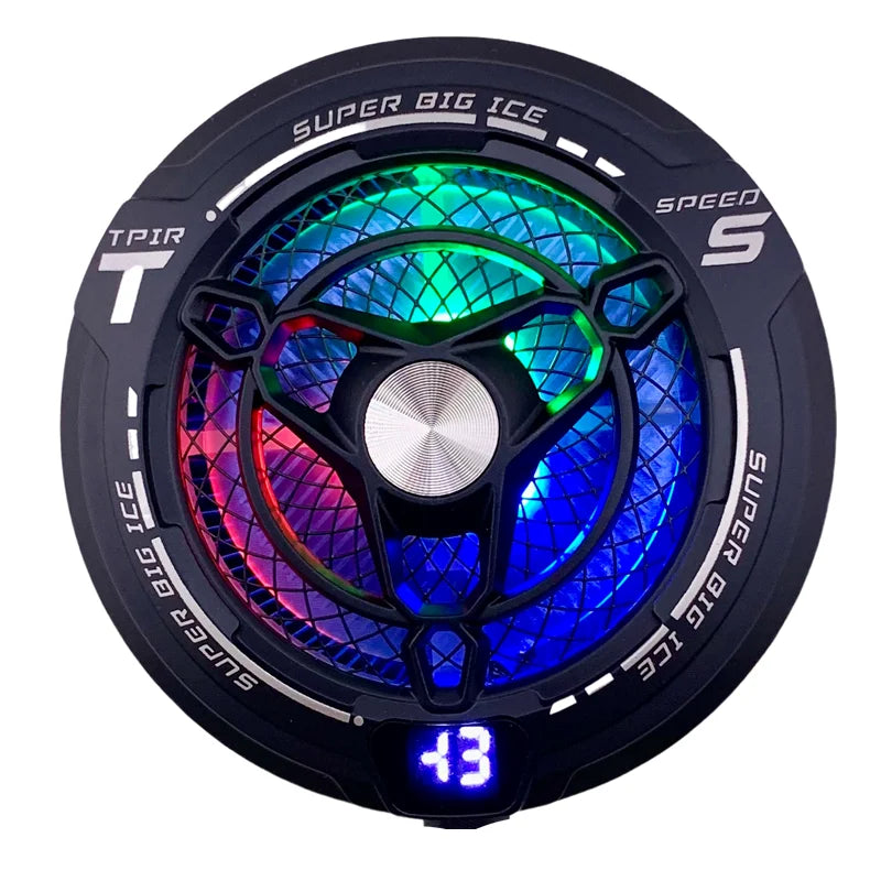 FS12 45W Semiconductor Tablet & Phone Cooler – Magnetic RGB Gaming Cooling Fan for Tablets, iPads & Smartphones with Powerful Heat Dissipation