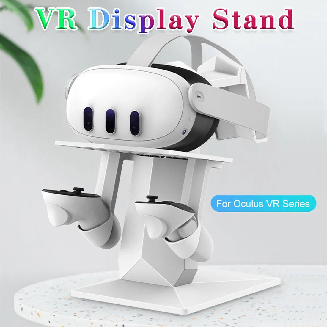 VR Stand Display Holder & Controller for Meta Quest 3/Pro, Oculus Quest 2 – Rechargeable Display Stand