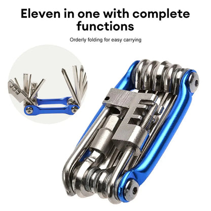 10-in-1 Multifunction Bicycle Repair Kit – MTB Bike Wrench, Screwdriver, Chain & Spoke Tools