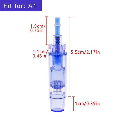 10PCS Dermapen Nano Needle Cartridges – A1 Bayonet Disposable Microneedling Replacement Needles for Tattoo Removal & Skin Care Treatment