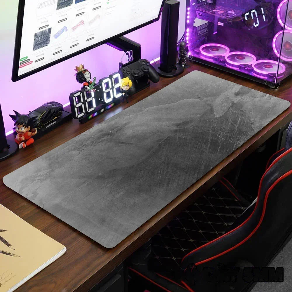 Large 900x400mm XXL Overlock Desk Mat – Grey Gaming Mouse Pad & Keyboard Mat for Desktop Accessories