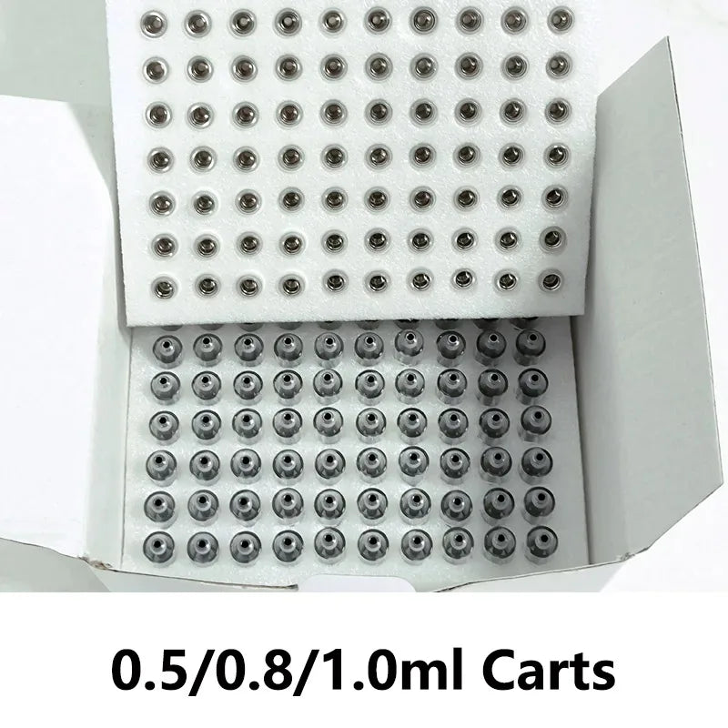 50pcs Cookies 510 Cartridges – White Plastic Tubes with Packing Box & Labels