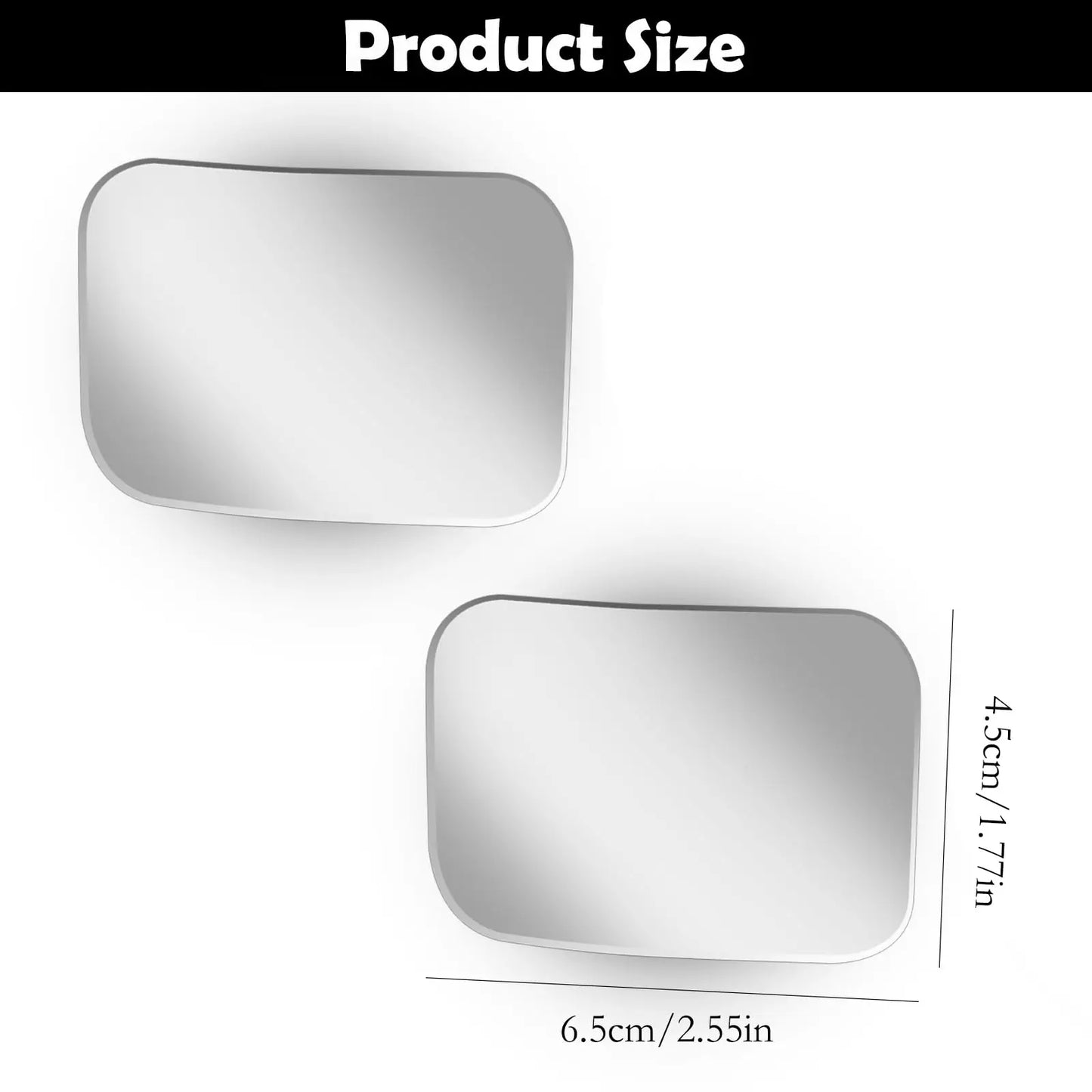 2pcs 360° Adjustable Car Blind Spot Mirrors – HD Convex Rear View Mirror for SUV & Parking