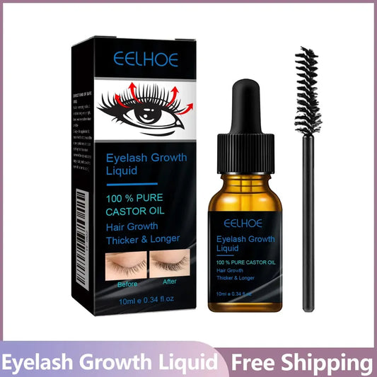 Natural Eyebrow & Eyelash Growth Serum — Thickening, Curling, Moisturizing with Castor Oil for Women