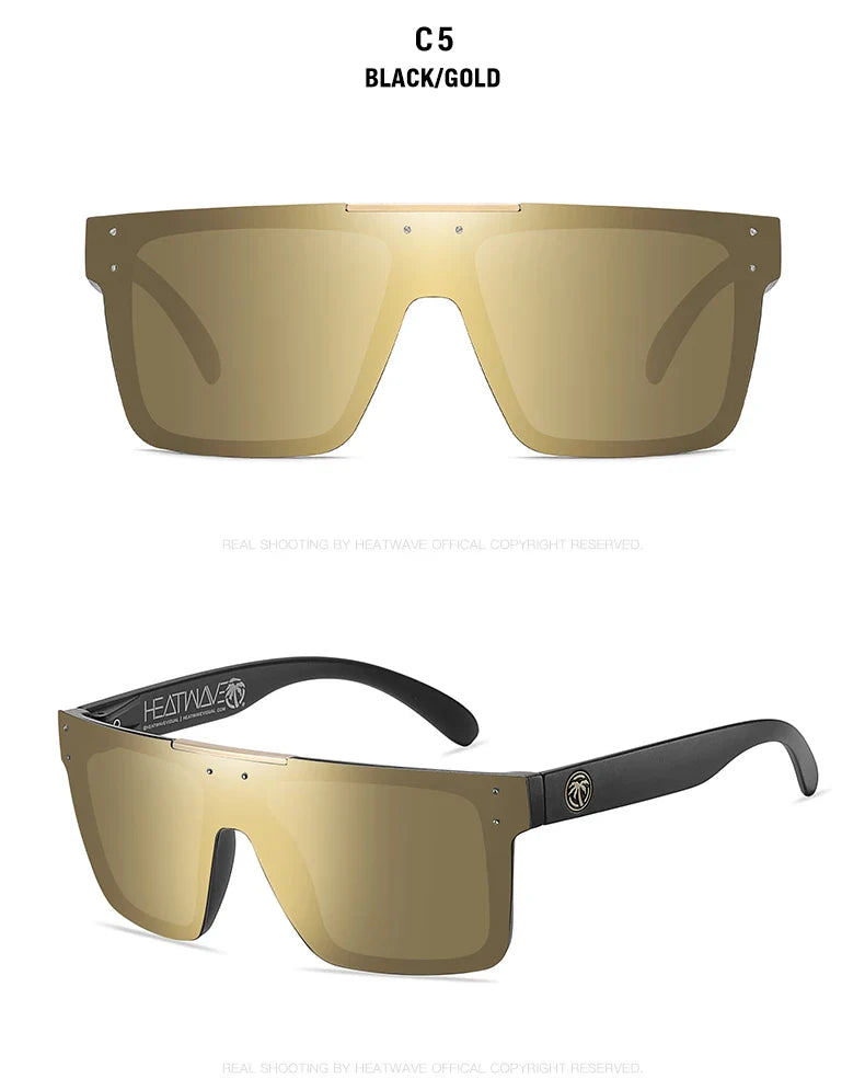 NEW Luxury Brand Mirrored Polarized Sunglasses — Men’s Sport Goggles with UV400 Protection & Case