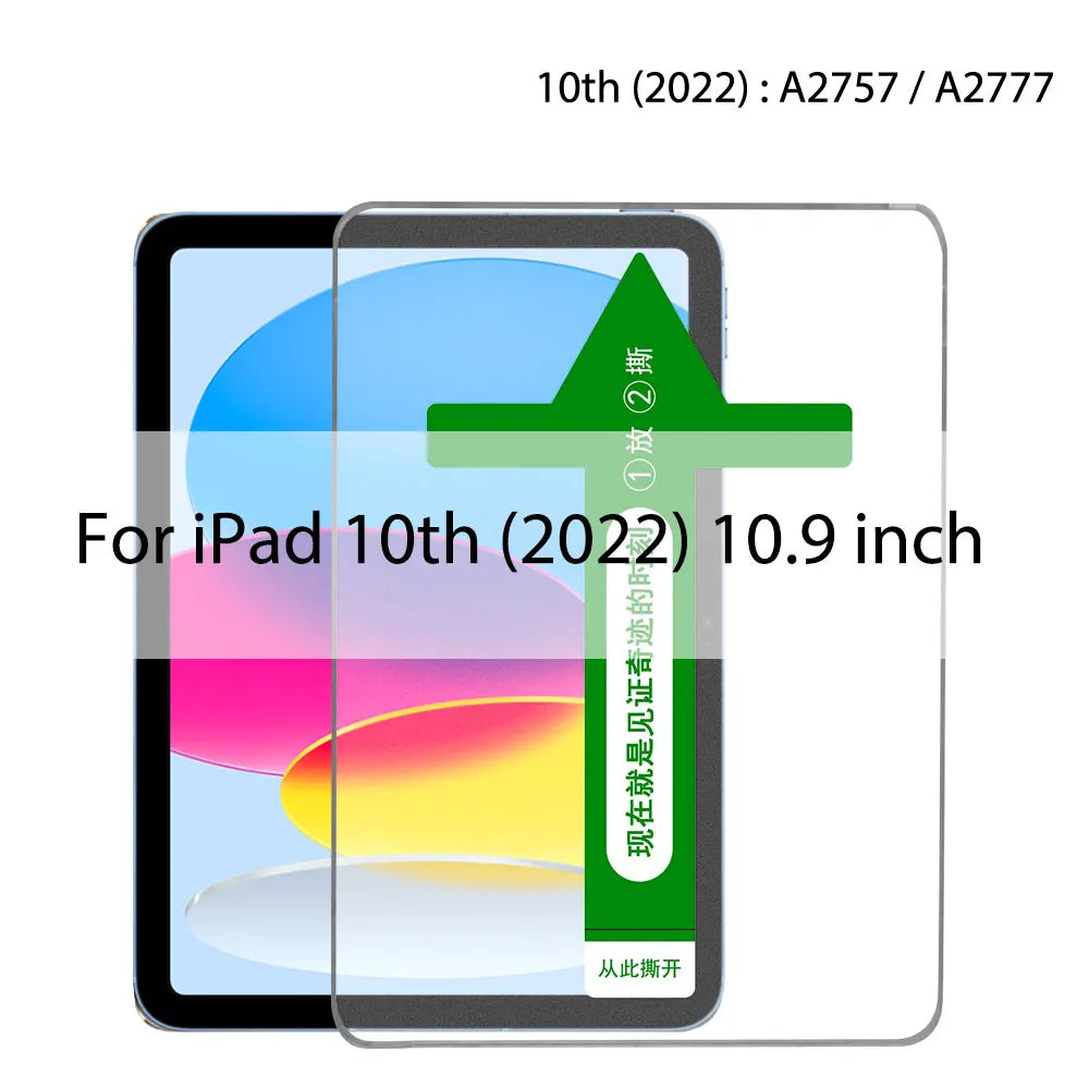 Auto Alignment Tempered Glass Screen Protector for iPad Pro & Mini – For iPad 11", 12.9", 10.9", Air 1-5, Mini 4-6
