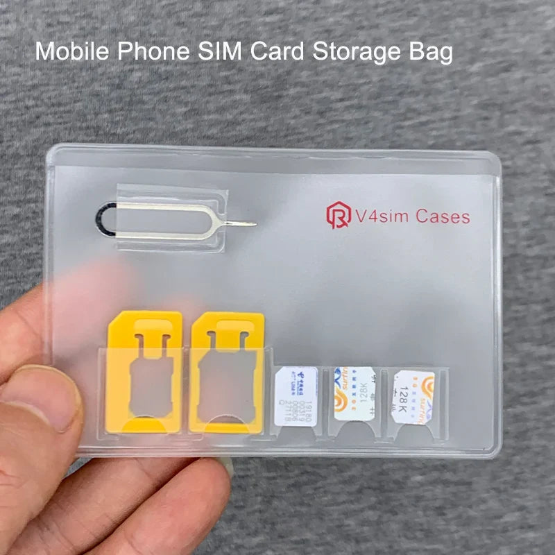 Portable SIM & Memory Card Storage Box — Micro, Nano SIM Card Protector Holder
